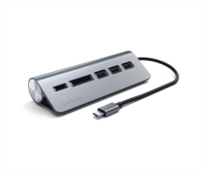 SATECHI Hub Usb-c Con Card Reader Con Cavo-grigio