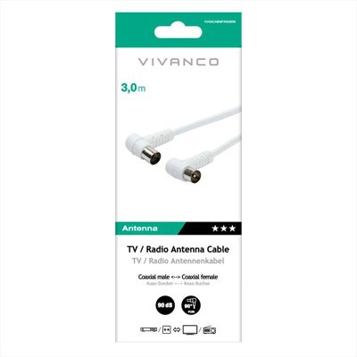 SBS Angle Aerial Lead 90 Db-bianco SBS Angle Aerial Lead 90 Db-bianco