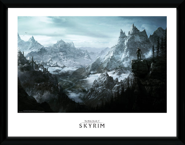 Stampa In Cornice 30x40 cm. Skyrim. Vista