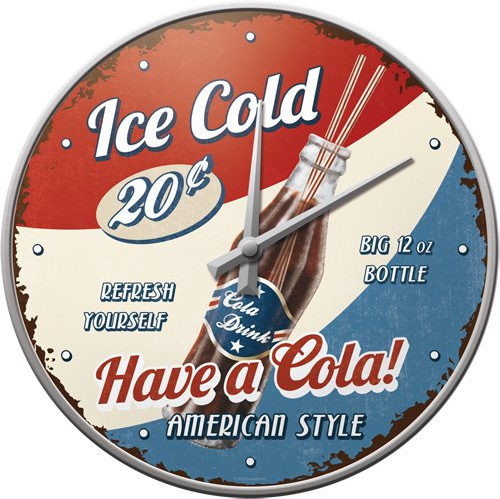 Orologio Wall Clock Have a Cola!, 31x6x31 cm