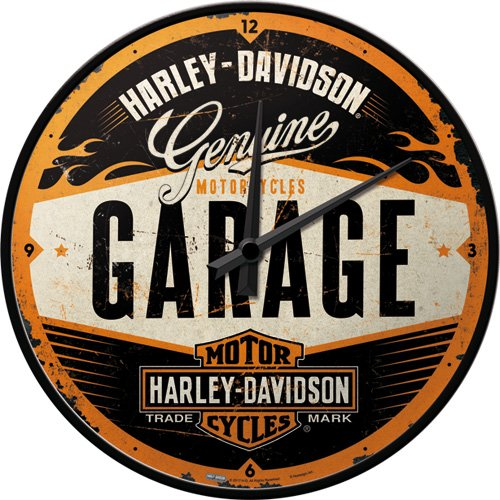 Orologio Wall Clock Harley-Davidson Garage, 31x6x31 cm