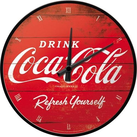 Orologio Wall Clock Coca-Cola - Logo Red Refresh Yourself, 31x6x31 cm Orologio Wall Clock Coca-Cola - Logo Red Refresh Yourself, 31x6x31 cm
