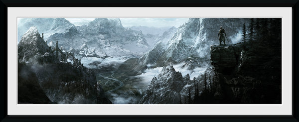 Stampa In Cornice 75x30 cm. Skyrim. Vista Stampa In Cornice 75x30 cm. Skyrim. Vista