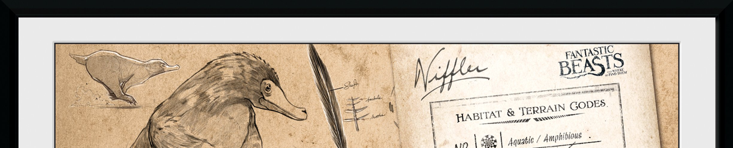 Stampa In Cornice 75x30 cm. Fantastic Beasts. Niftier Stampa In Cornice 75x30 cm. Fantastic Beasts. Niftier