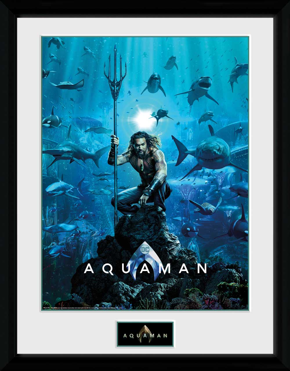 Stampa In Cornice 30x40cm Dc Comics. Aquaman. One Sheet