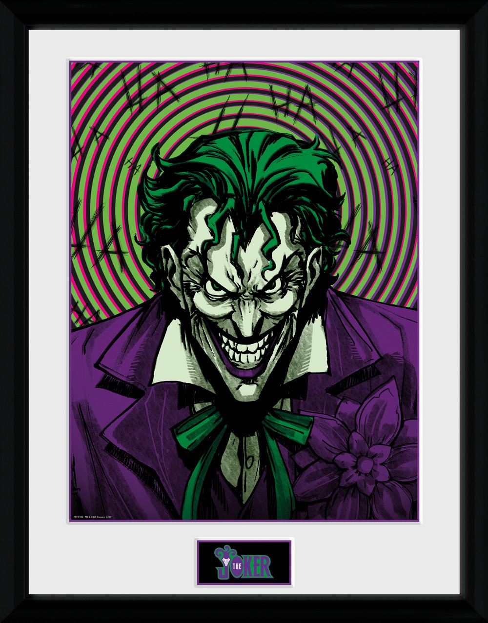 Stampa In Cornice 30x40cm. Dc Comics: Joker Insane Stampa In Cornice 30x40cm. Dc Comics: Joker Insane