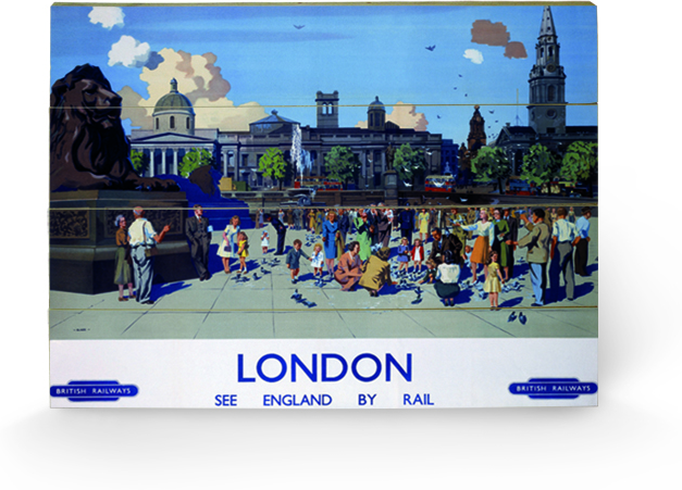 Stampa su legno 59 x 40 cm London. 9 Stampa su legno 59 x 40 cm London. 9