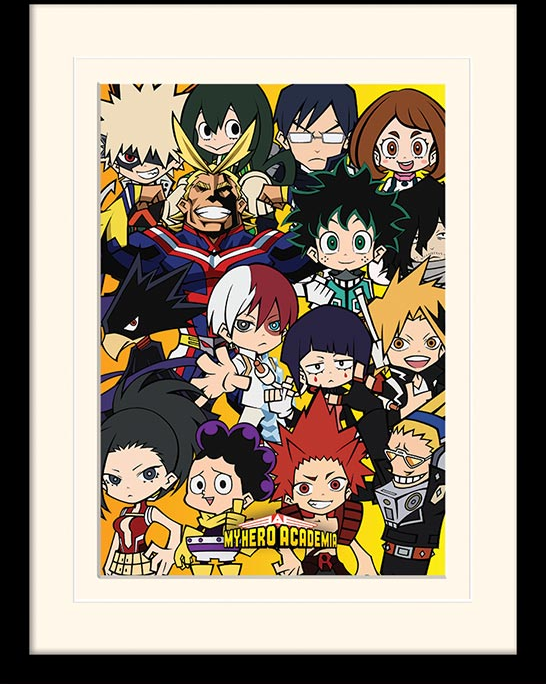 Stampa In Cornice 30X40Cm My Hero Academia. Chibi Characters Stampa In Cornice 30X40Cm My Hero Academia. Chibi Characters