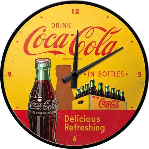 Orologio Wall Clock Coca-Cola - In Bottles Yellow, 31x6x31 cm Orologio Wall Clock Coca-Cola - In Bottles Yellow, 31x6x31 cm