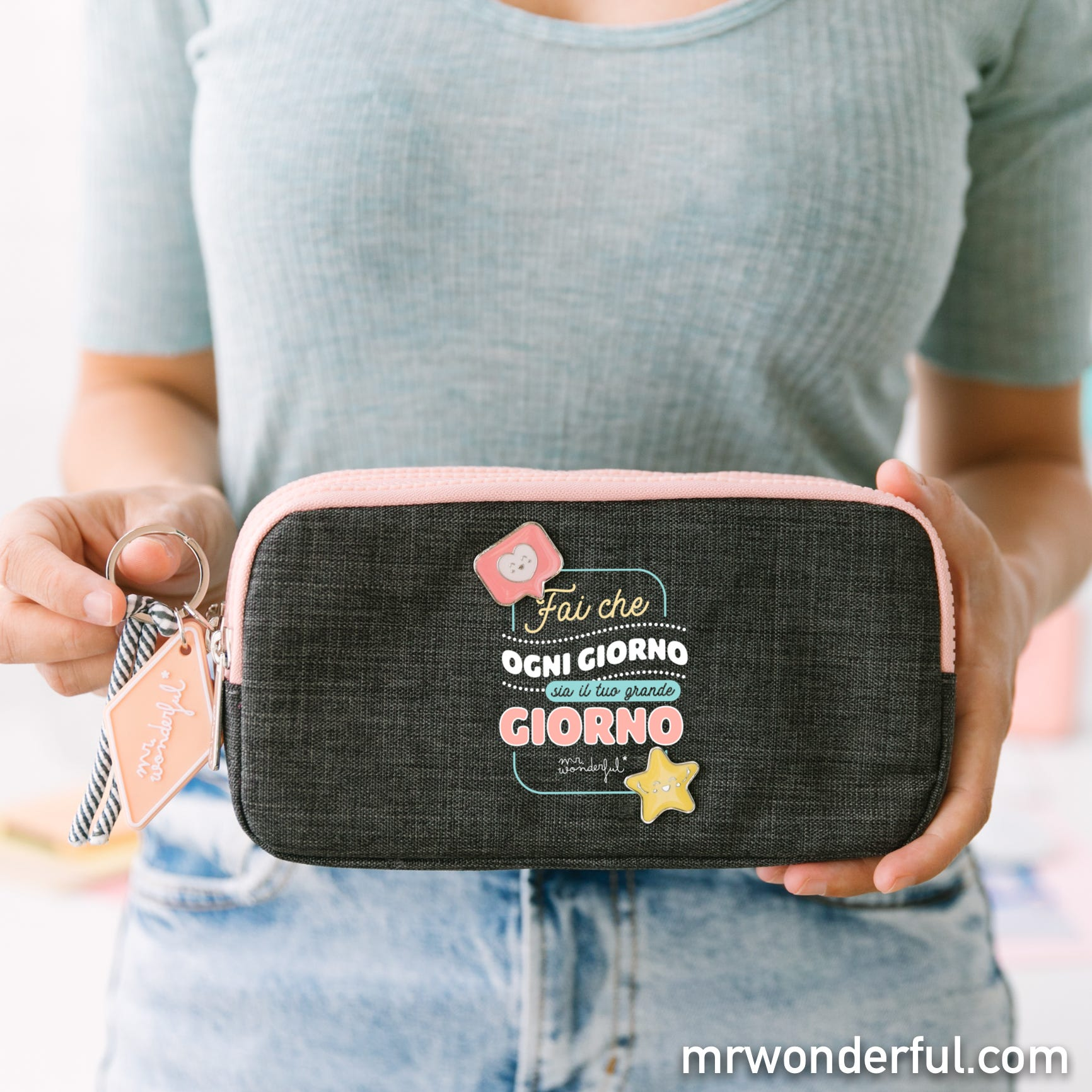 Astuccio triplo Mr Wonderful Fai che ogni giorno sia il tuo grande giorno Astuccio triplo Mr Wonderful Fai che ogni giorno sia il tuo grande giorno