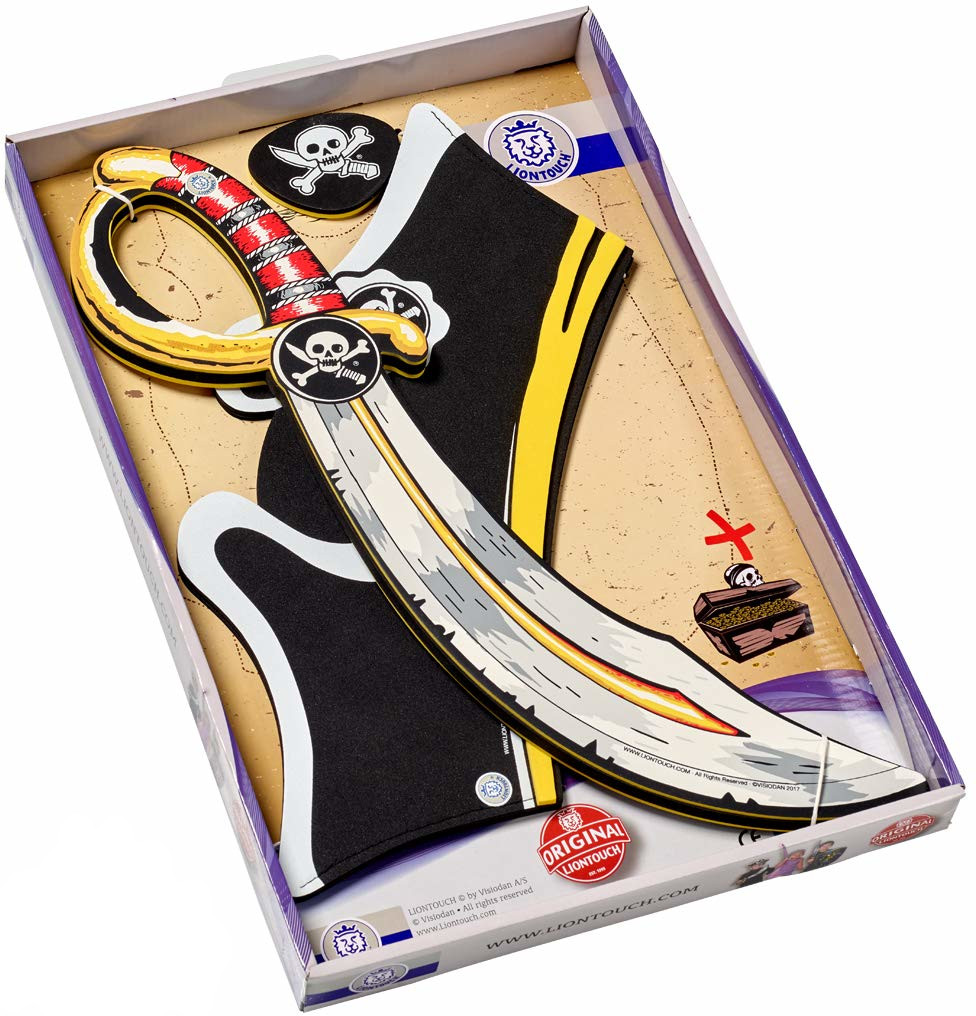 Box. Pirata set Sciabola, cappello e benda occhio Box. Pirata set Sciabola, cappello e benda occhio