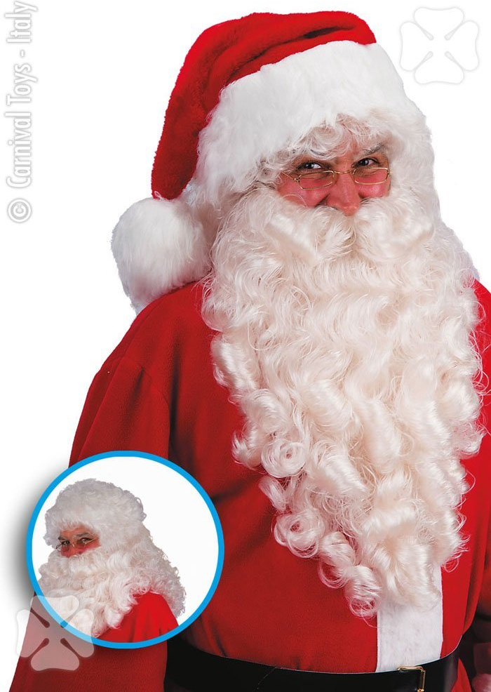 Parrucca E Barba Gigante Avorio Lusso L.Cm.50 Ca. Parrucca E Barba Gigante Avorio Lusso L.Cm.50 Ca.