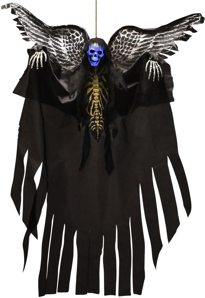 Scheletro Alato D'Appendere C/Stampe e Testa Luminosa Batt.Incl. H.Cm.120 Ca. Carnival Toys (8556) Scheletro Alato D'Appendere C/Stampe e Testa Luminosa Batt.Incl. H.Cm.120 Ca. Carnival Toys (8556)