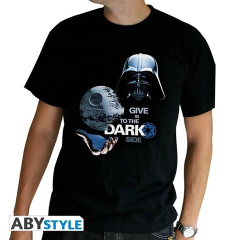 Star Wars. T-shirt Dark Side Man Ss Black. Basic Double Xl