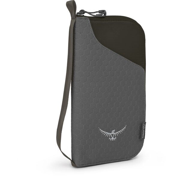 osprey document zip wallet - portafoglio black/grey