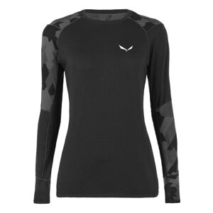 Salewa Cristallo Warm AMR - maglietta tecnica a maniche lunghe - donna Black/Grey I46 D40