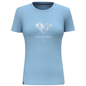 Salewa Pure Heart Dry W - T-shirt - donna Light Blue/White I50 D44