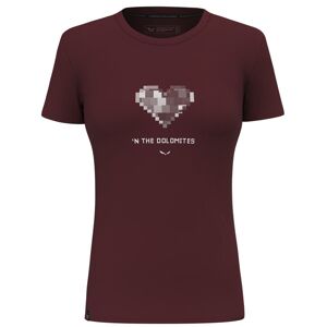 Salewa Pure Heart Dry W - T-shirt - donna Dark Red I50 D44