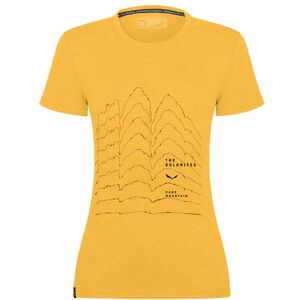 Salewa Pure Skyline Frame Dry W - T-shirt - donna Yellow I48 D42