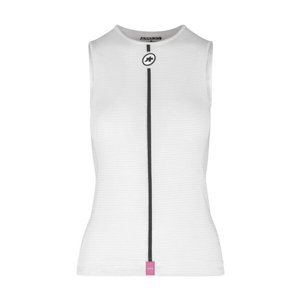 assos w summer ns skin layer - maglietta tecnica senza maniche - donna white 2