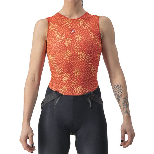 castelli pro mesh 4 w - maglietta tecnica senza maniche - donna orange xl