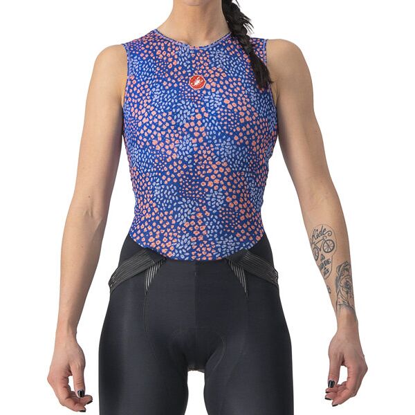 castelli pro mesh 4 w - maglietta tecnica senza maniche - donna violet/red m