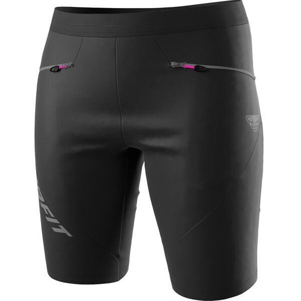 dynafit traverse dst w- pantaloni corti alpinismo - donna black/grey/pink xs