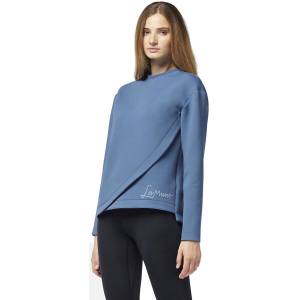 lamunt clelia logo thermal - felpa - donna blue i48 d42