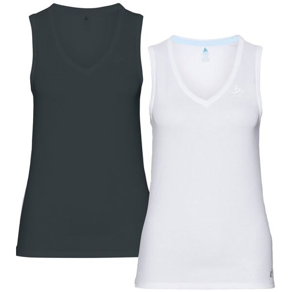 odlo cubic light singlet - top tecnico - donna black/white xs