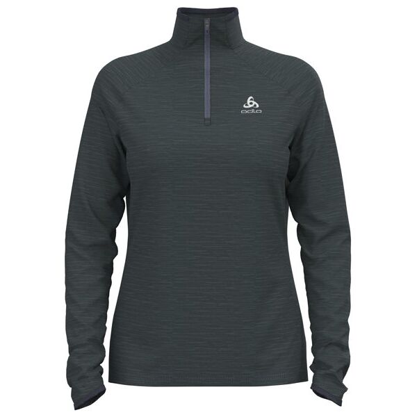 odlo midlayer 1/2 zip millenium element - felpa in pile - donna dark green l