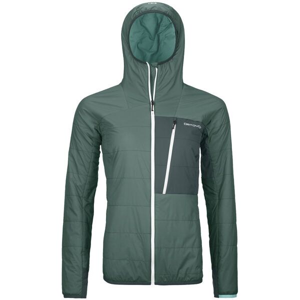 ortovox swisswool piz duan - giacca alpinismo - donna green/dark green s