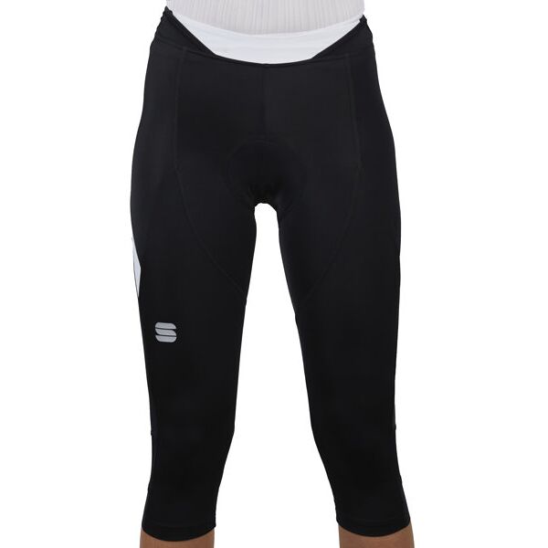 sportful neo knicker - pantaloni ciclismo 3/4 - donna black/white xl