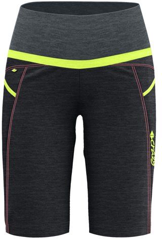 Crazy Exit -pantaloni corti trekking - donna Dark Grey/Yellow M