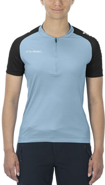 Cube ATX WS Half Zip CMPT S/S - maglia ciclismo - donna Blue XS