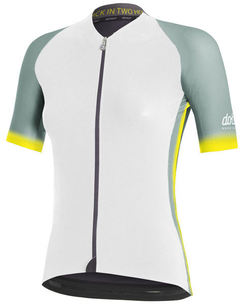 Dotout Backbone W - maglia ciclismo - donna White/Green/Yellow XS