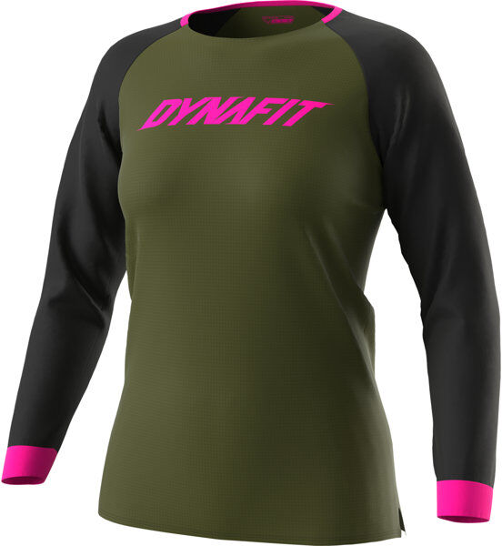 Dynafit Ride L/S W - maglia a maniche lunghe - donna Dark Green/Black/Pink XS