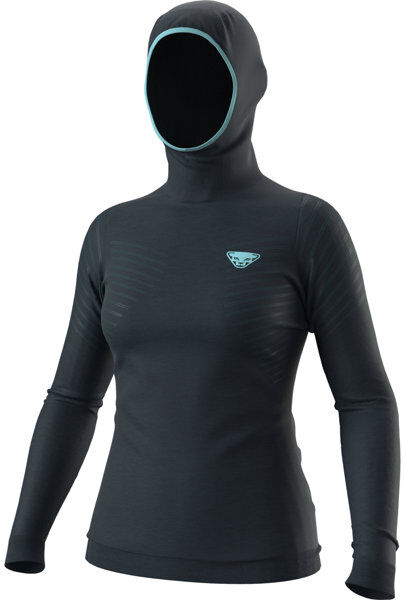 Dynafit Tigard Merino Hoody W - maglietta tecnica - donna Dark Blue/Light Blue S