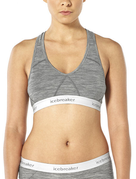 Icebreaker Merino Sprite Racerback - reggiseno sportivo basso sostegno - donna Grey XS