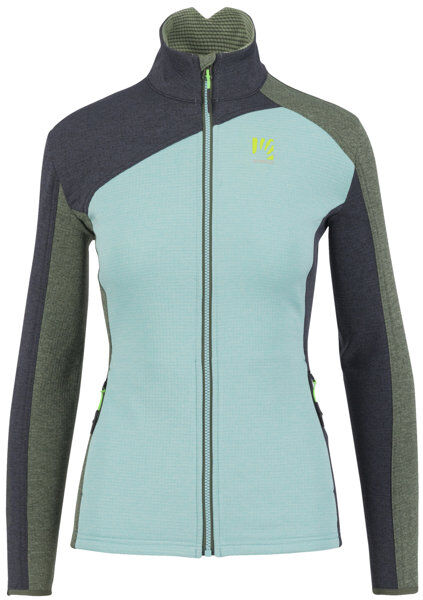 Karpos Federa Full-Zip Fleece - felpa in pile - donna Light Blue/Green/Black XS