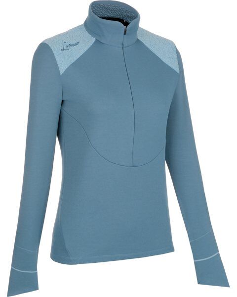 LaMunt Barbara Half Zip Thermal - felpa in pile - donna Light Blue I46 D40