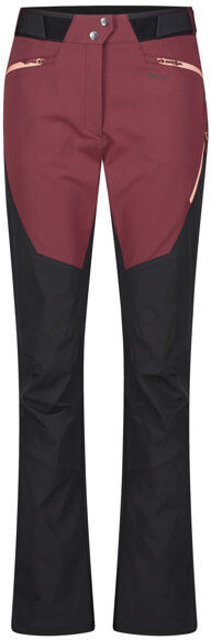 Meru Grafton W - pantaloni softshell - donna Black/Dark Red M