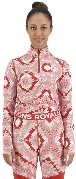 Mons Royale Cascade 200 1/4 Zip - maglietta tecnica - donna Red S