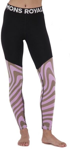 Mons Royale Cascade Merino Flex 200 - calzamaglia - donna Black/Pink/Brown XS