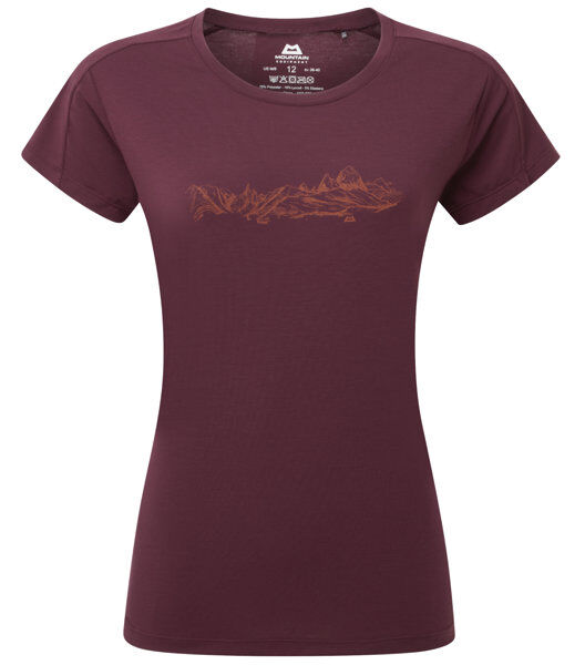 Mountain Equipment Headpoint Skyline W - T-shirt - donna Dark Red 12
