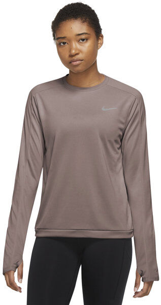 Nike Dri-FIT Crew-Neck - maglia running a maniche lunghe - donna Brown L