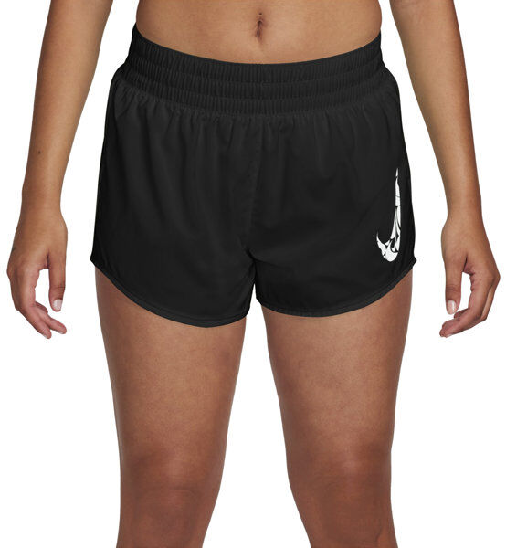 Nike Dri-FIT One Swoosh - pantaloni corti running - donna Black/White S