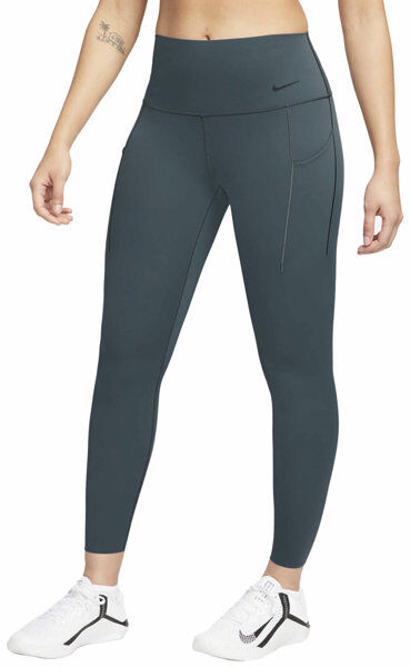 Nike Medium Support 7/8 W - pantaloni fitness - donna Green L
