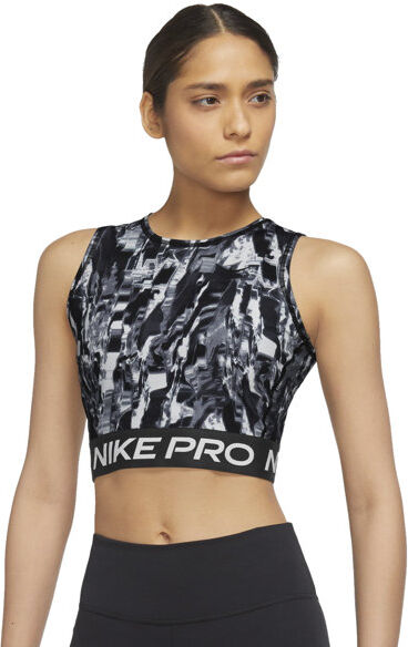 Nike Pro Dri-FIT W Printed Ta - top - donna Black/White L