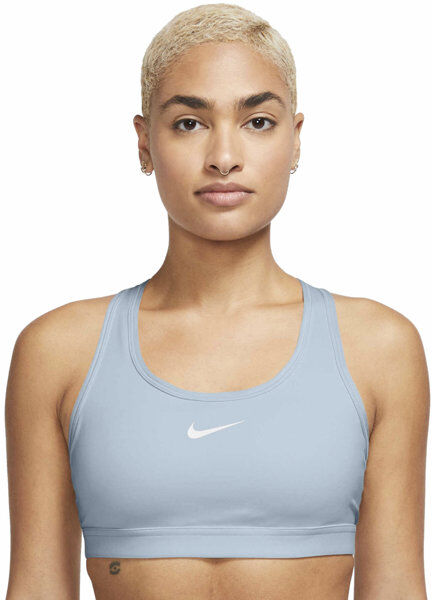 Nike Swoosh W - reggiseno sportivo medio sostegno - donna Light Blue M