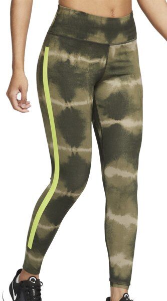 Nike W Nk One Luxe Df Mr Aop - pantaloni fitness - donna Green XS